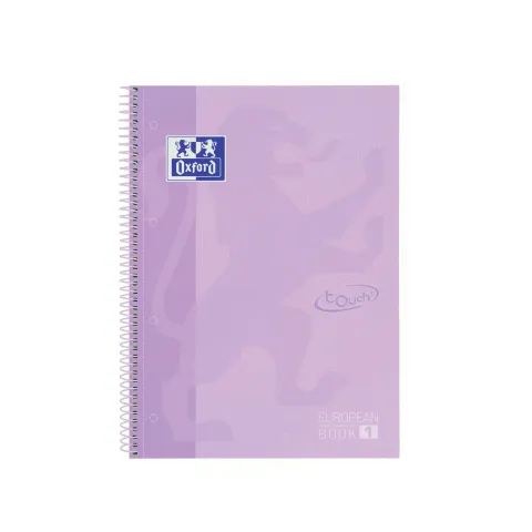 Pack de 5 Cuaderno Oxford Europeanbook Touch Tapa Extradura A4+