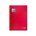 Recambio Cuaderno Color Rojo 1 Tapa Blanda A4+ 80 Hojas 5x5 - Oxford