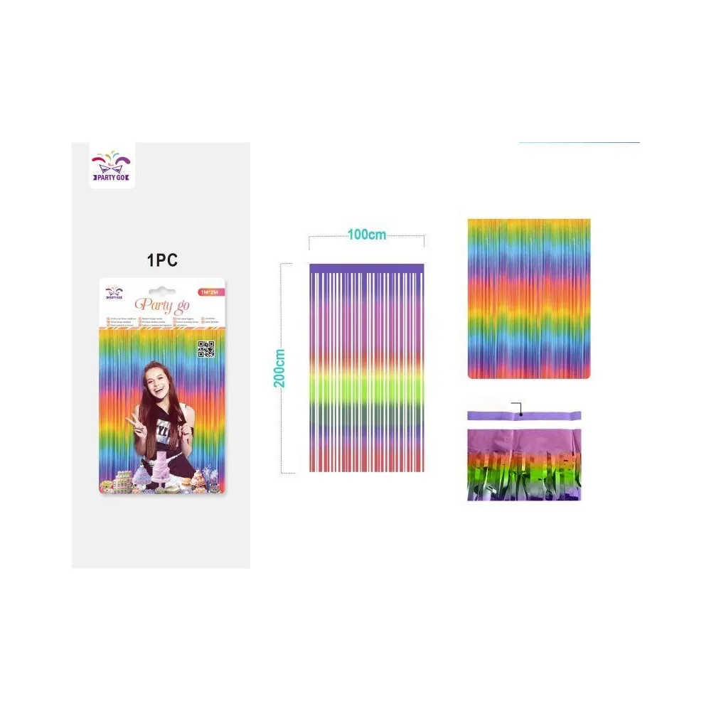 Cortina Decorativa Color Gradiente 1m x 2m - PartyGO