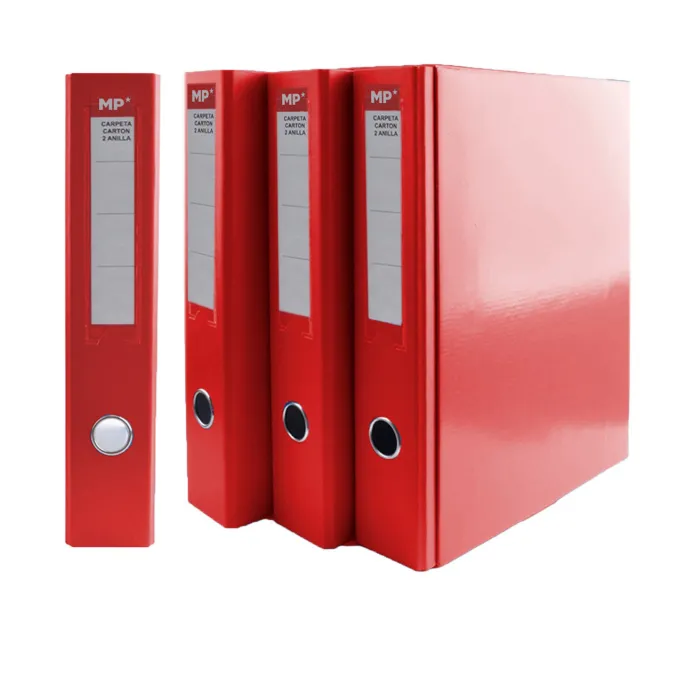 Archivadores con Caja de 3 Carpetas A4 60 mm, Rojo