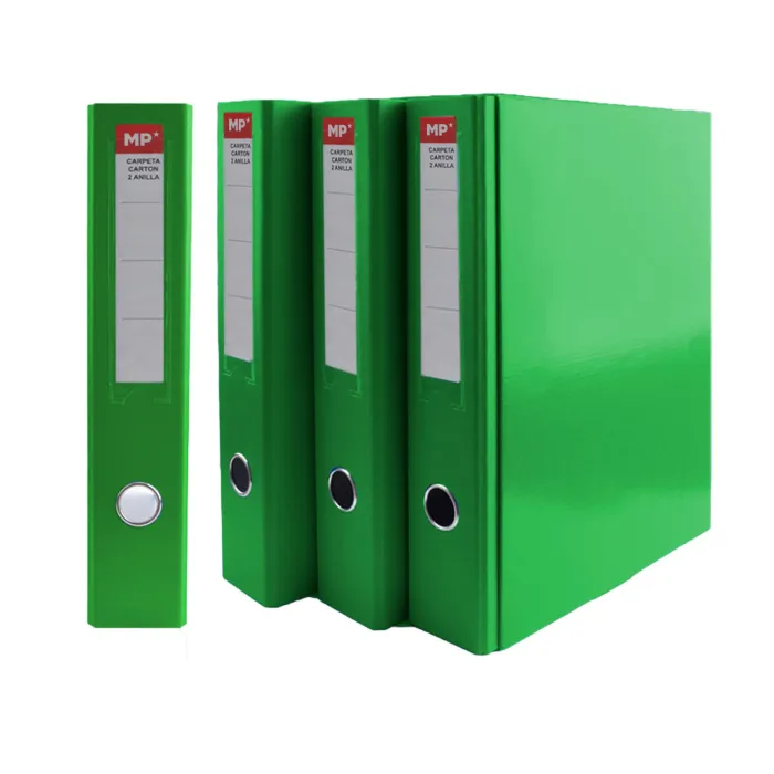 Archivadores con Caja de 3 Carpetas A4 60 mm, Verde