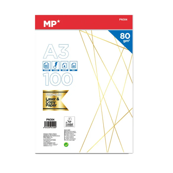 PAPEL A3 100 HOJAS 80G - MP