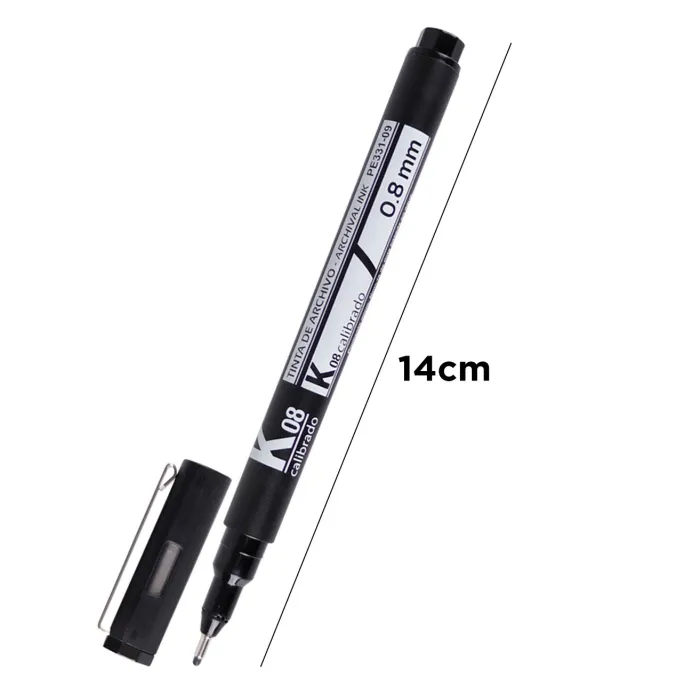 Rotulador calibrado, 0,8 mm