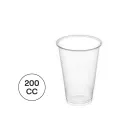 Pack 100 Vasos Plásticos Transparentes Desechables y Reutilizables 200CC