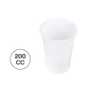 Pack 100 Vasos Plásticos Blancos Desechables y Reutilizables 200CC