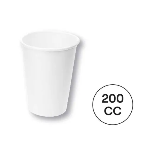 Pack de 25 Vasos de Cartón Biodegradable 200ML