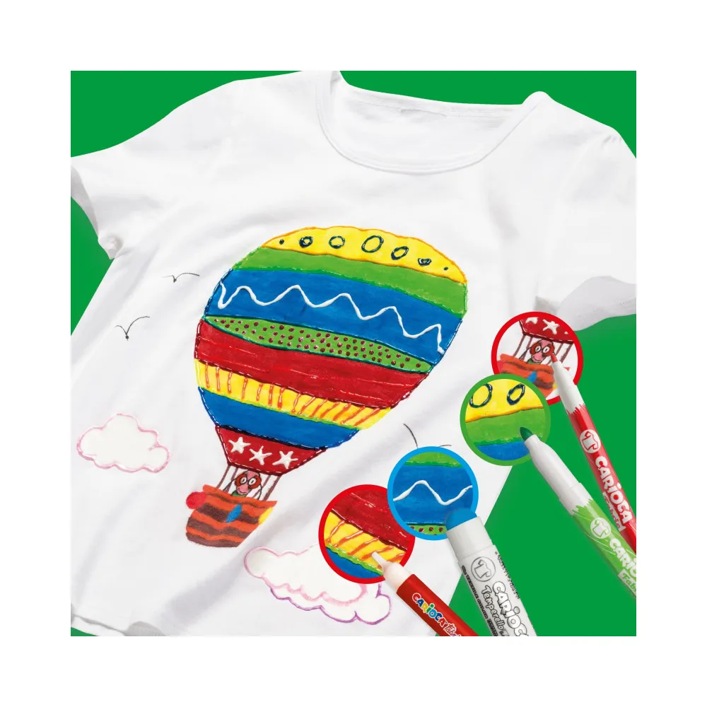 Rotuladores Carioca para Tejidos Punta Maxi Arte y Personalización en Tus Prendas.