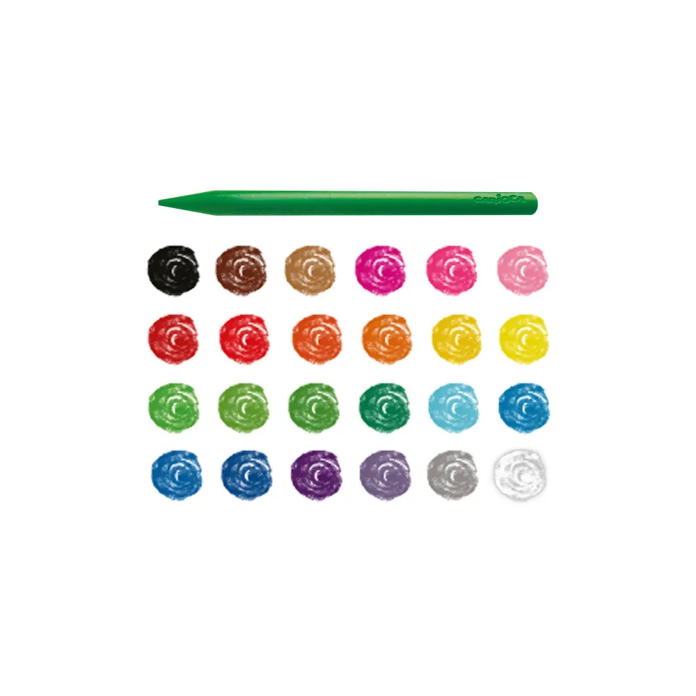 Ceras CARIOCA Plastello Resistentes Pack de 24 Colores