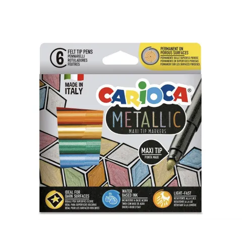 Rotuladores CARIOCA Metallic Punta Maxi - Pack de 6