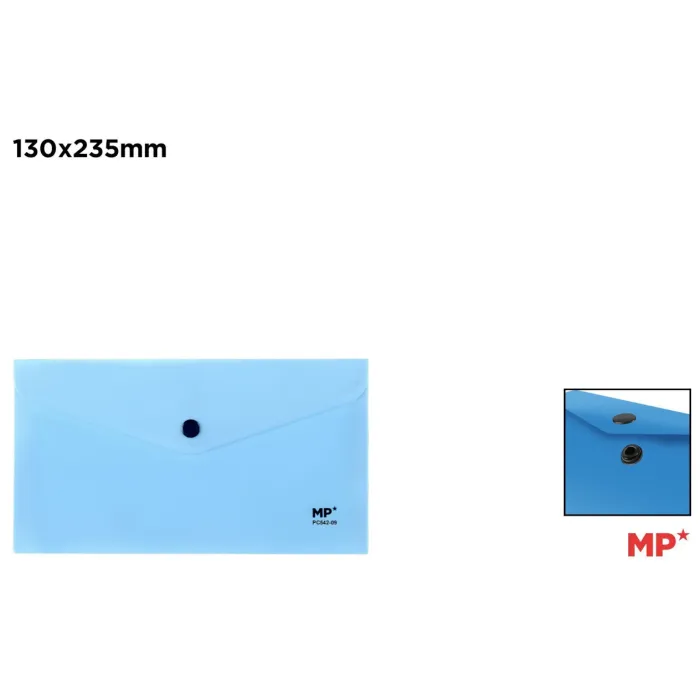 Carpeta Sobre con Cierre de Botón 235 × 130 mm, Cielo