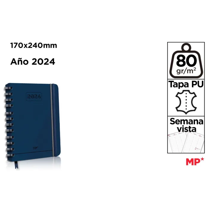 Agenda 2024 MP Planea tu éxito semanal con estilo