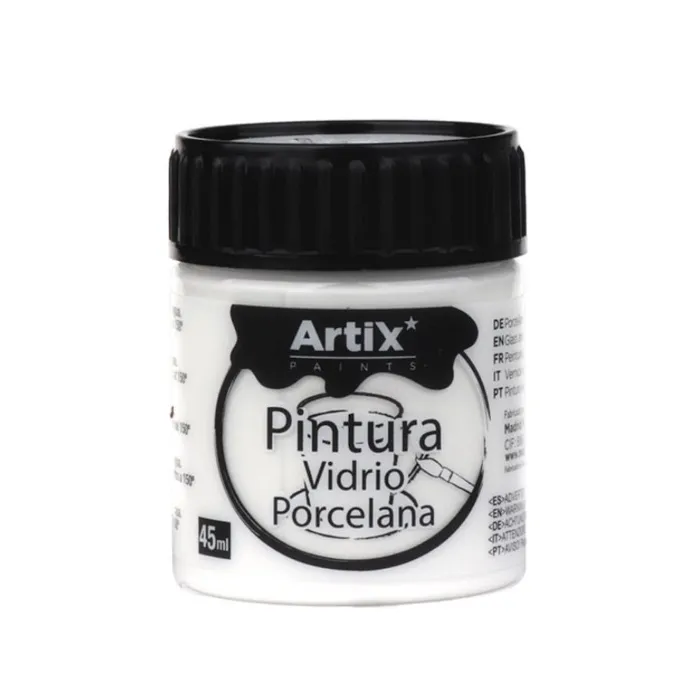Pintura para vidrio y cerámica Artix, 45 ml, Blanco