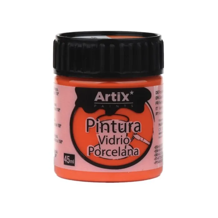 Pintura para vidrio y cerámica Artix, 45 ml, Naranja