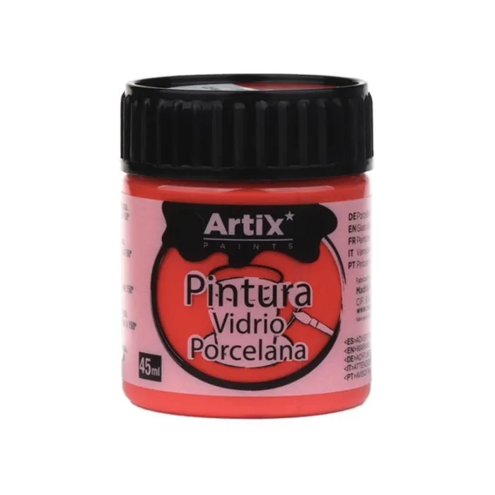 Pintura para vidrio y cerámica Artix, 45 ml, Rojo