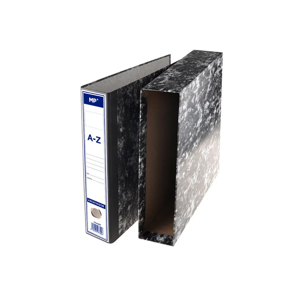 Archivador AZ DIN Folio, 2 anillas 65 mm, Negro mp Organización de élite