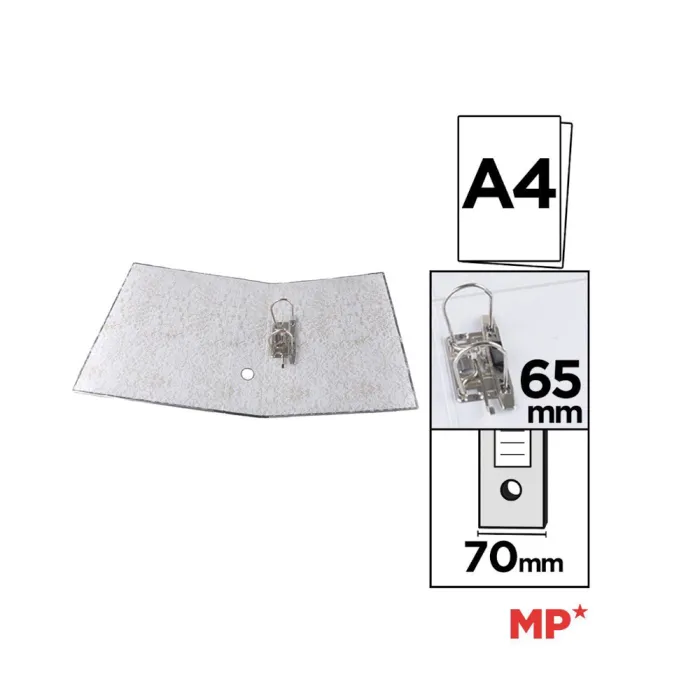 Archivador AZ DIN A4, 2 anillas 65 mm, Negro mp Organización de élite