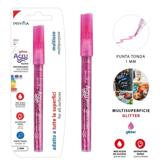 Rotulador Acrílico Fluorescente 1mm Fucsia Vibrancia Pryma