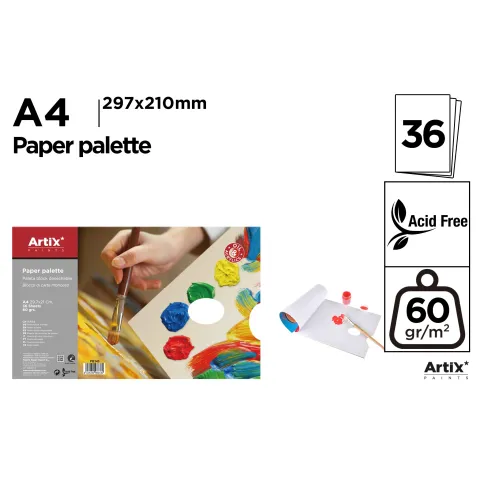 Paleta tipo Bloc desechable A4 36HOJAS  - MP