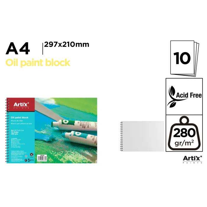 Bloc de Óleo 10 Hojas A4 - MP