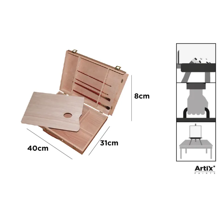 Caja Caballete Portátil 40x31.5x8cm MP Arte en cualquier lugar
