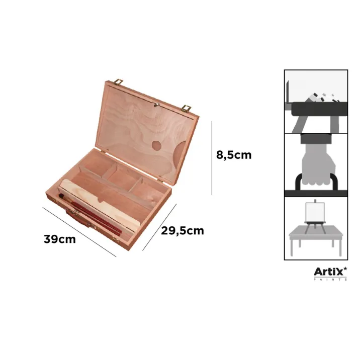 Caja Caballete Portátil 39x29.5x8.5cm MP Creatividad en cualquier lugar