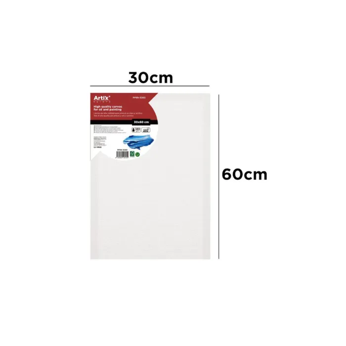 Lienzo de 100% algodón, canto 3,5 cm, 380 g/m², 30 × 60 cm
