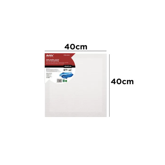Lienzo de 100% algodón, canto 3,5 cm, 380 g/m², 40 × 40 cm