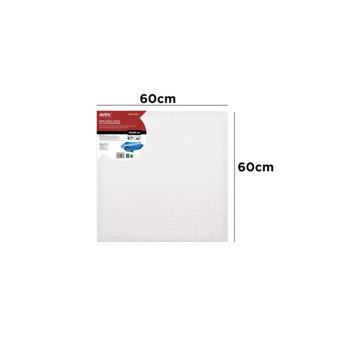 Lienzo de 100% algodón, canto 3,5 cm, 380 g/m², 60 × 60 cm
