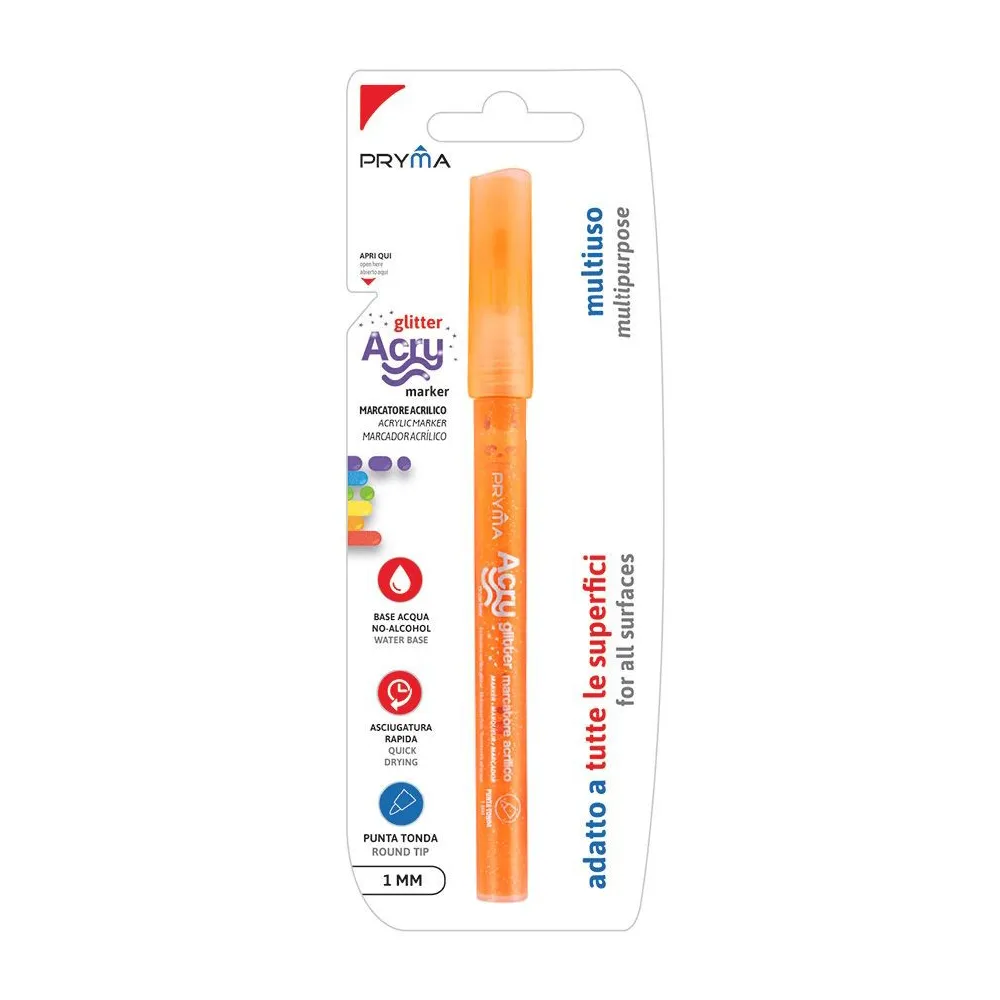 ROTULADOR REDONDO ACRILICO FLUORESCENTE 1MM NARANJA