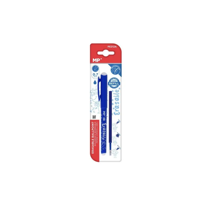 Bolígrafo Borrable 0,7 mm + Recambio Azul