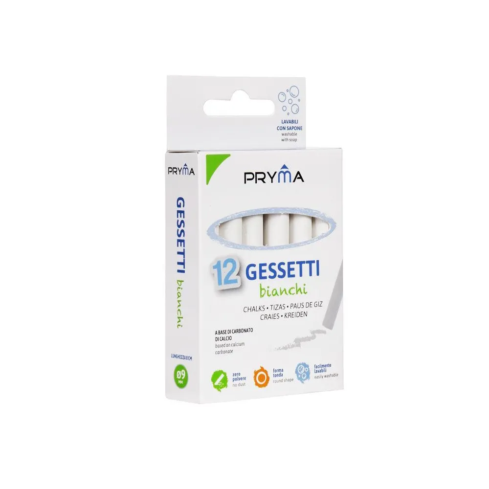 CAJA DE 12 TIZAS BLANCO Pryma