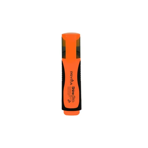 SUBRAYADOR SHINE NARANJA FLUORESCENTE CABEZA PLANA 2/5MM - Pryma