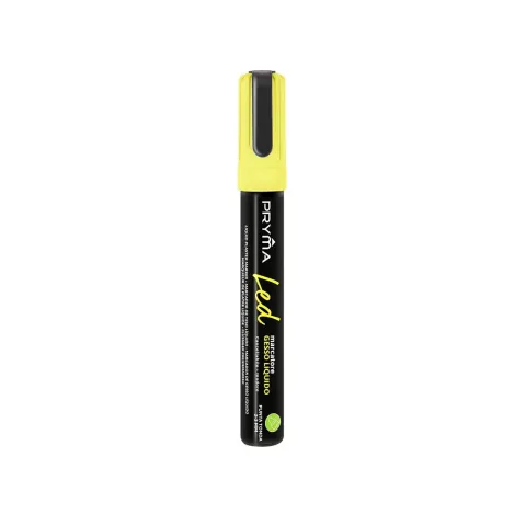 ROTULADOR REDONDO DE TIZA LIQUIDA 2-3MM AMARILLO FLUORESCENTE - Pryma