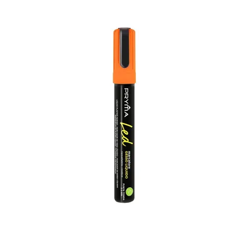 ROTULADOR REDONDO DE TIZA LIQUIDA DE 2-3MM DE NARANJA FLUORESCENTE - Pryma