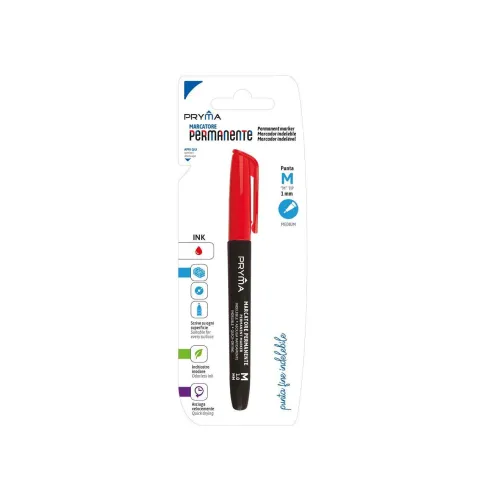 MARCADOR PERMANENTE CON PUNTA M 1PZ ROJO - Pryma