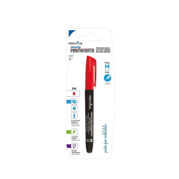 MARCADOR PERMANENTE CON PUNTA M 1PZ ROJO Pryma