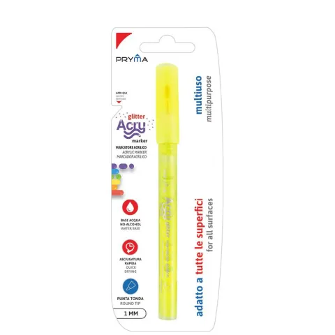 ROTULADOR REDONDO ACRILICO FLUORESCENTE AMARILLO 1MM - Pryma