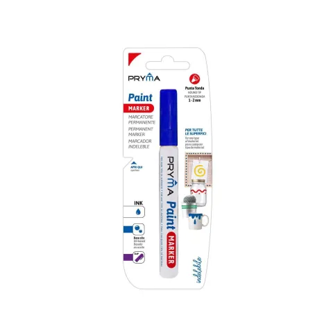 Rotulador de pintura azul permanente de punta redonda de 1mm-2mm - Pryma