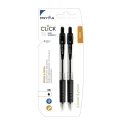 Bolígrafo de Clic 1mm 2pz Negro Pryma