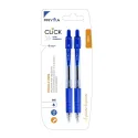 Bolígrafo de Clic 1mm Pryma Azul Pack de 2 para una Escritura Fluida y Confortable.