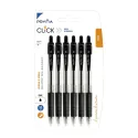 Bolígrafo de Clic 1mm 6pz Negro Pryma