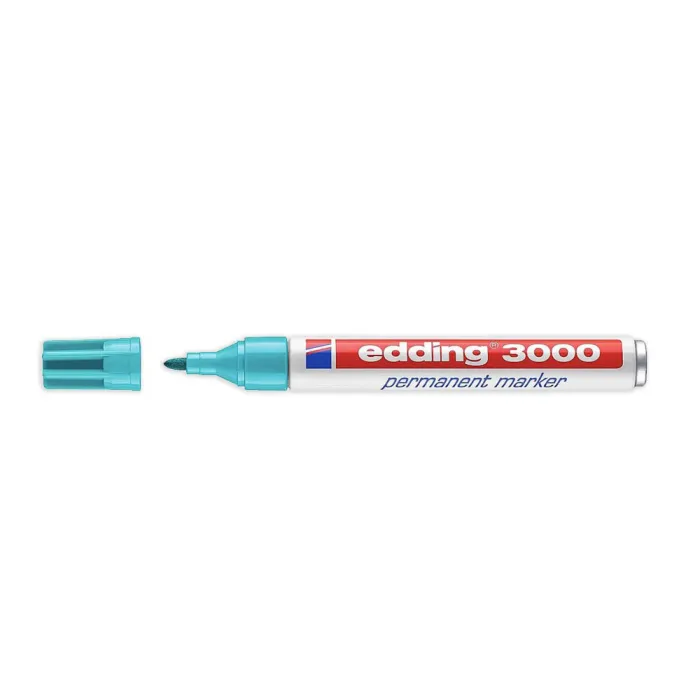 Marcador Permanente 3000 - Edding, 14 azul turquesa
