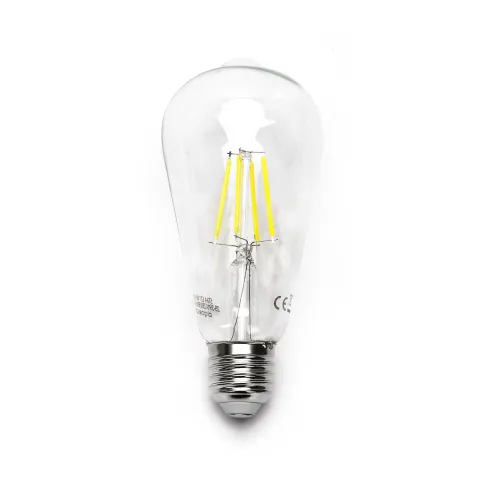 PACK 5 Bombilla de filamento LED ST64 8W E27 6500K 1050lm - AIGOSTAR