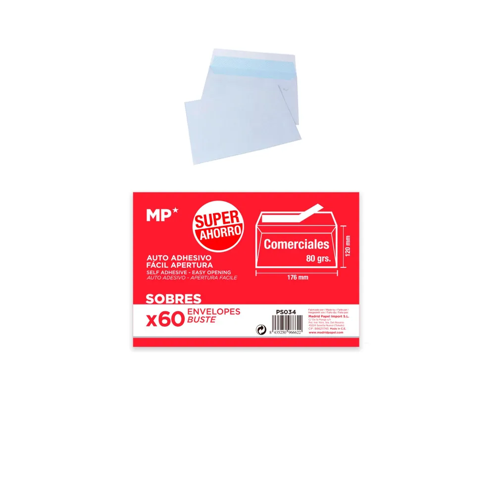 Sobre Comercial 60U 120mm×176mm MP