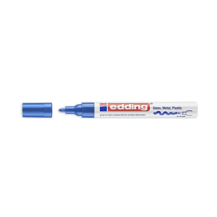 Marcador de Tinta Opaca 750 - Edding, 3 azul