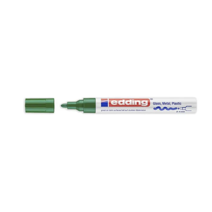 Marcador de Tinta Opaca 750 - Edding, 4 verde