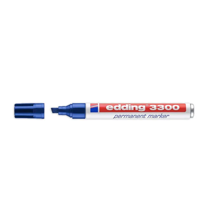 Marcador Permanente 3300 - Edding, 3 azul