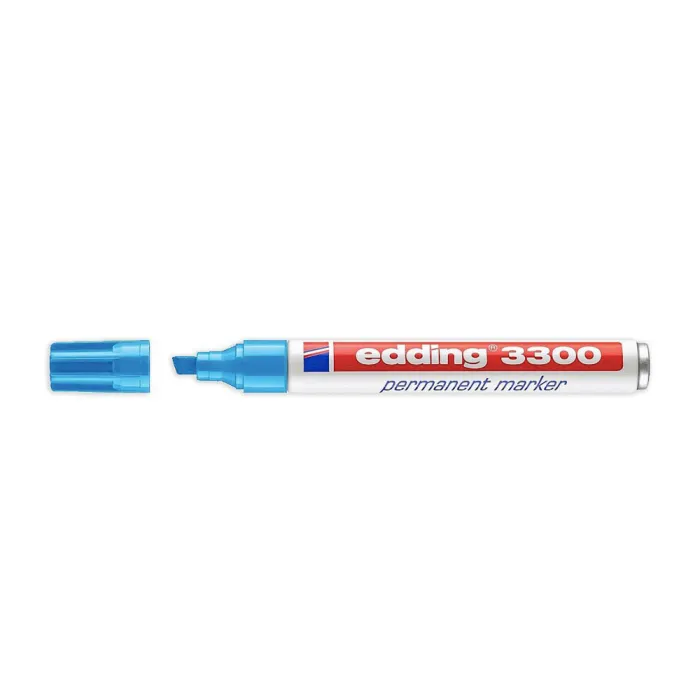 Marcador Permanente 3300 - Edding, 10 azul claro