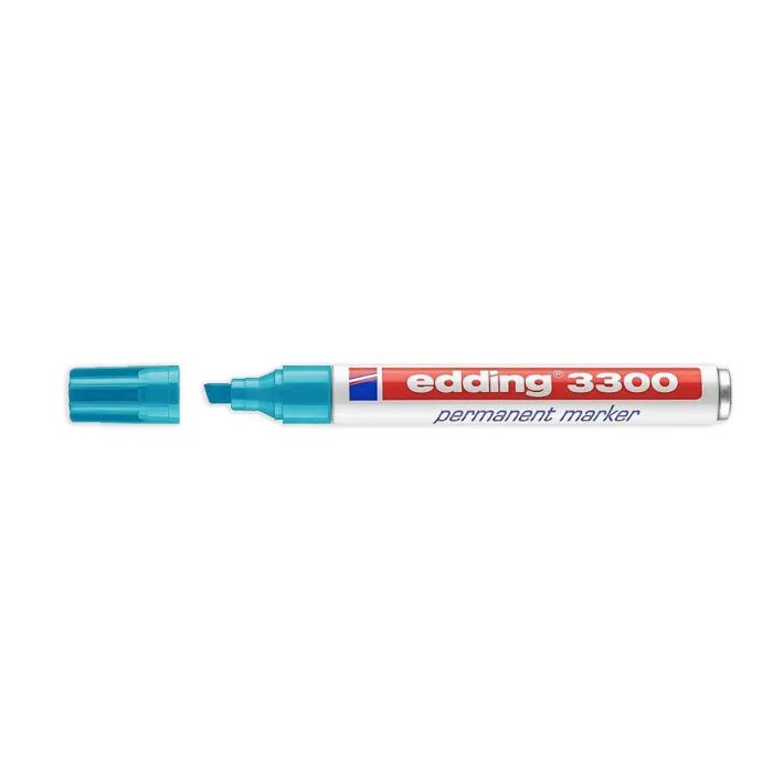 Marcador Permanente 3300 - Edding, 14 azul turquesa