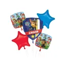 PACK 5 GLOBO FOIL PATRULLA CANINA 68X63CM/45X45CM